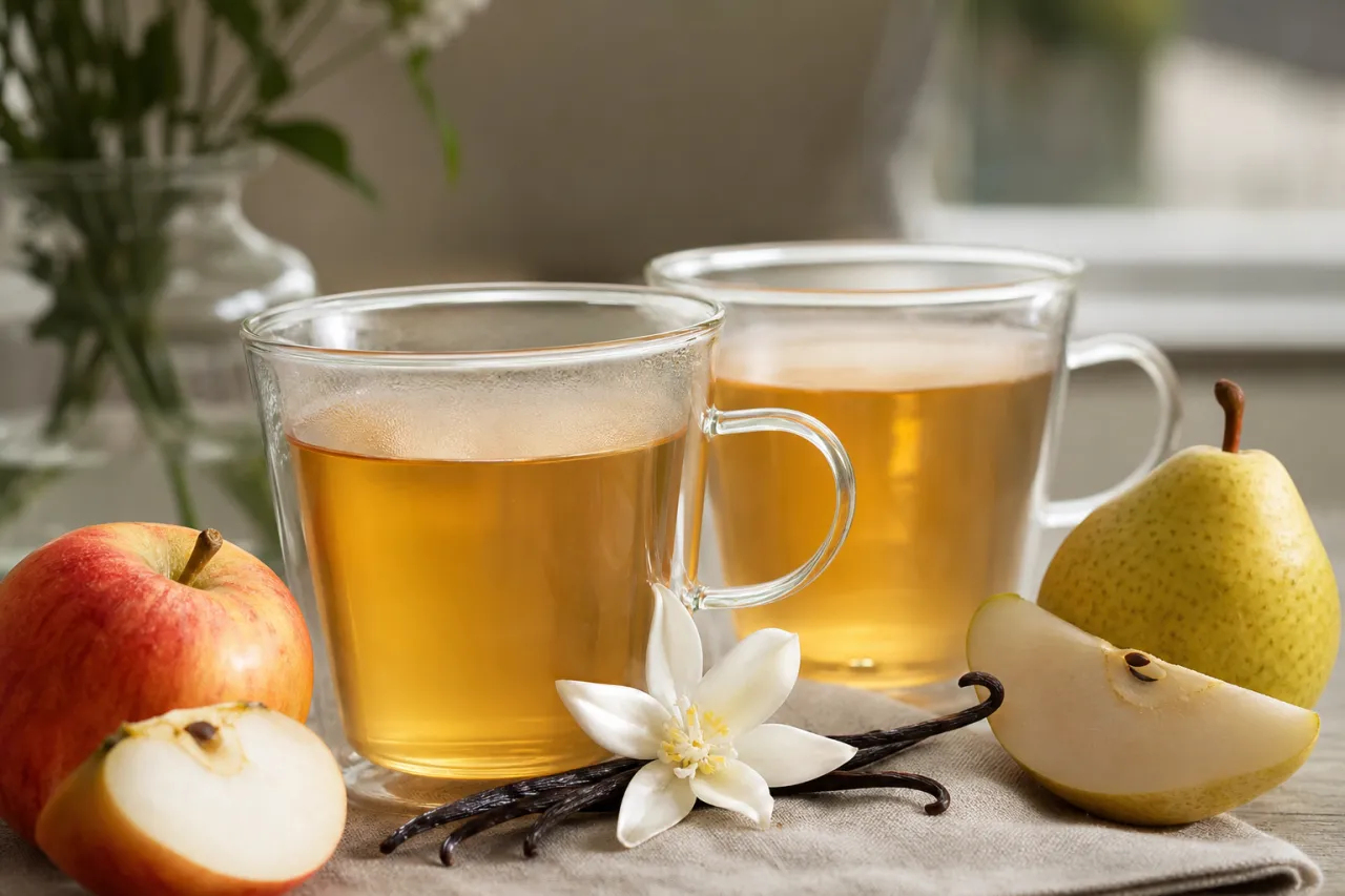 Apfel-Vanille und Birne-Vanille Tee: Frucht trifft auf Süße