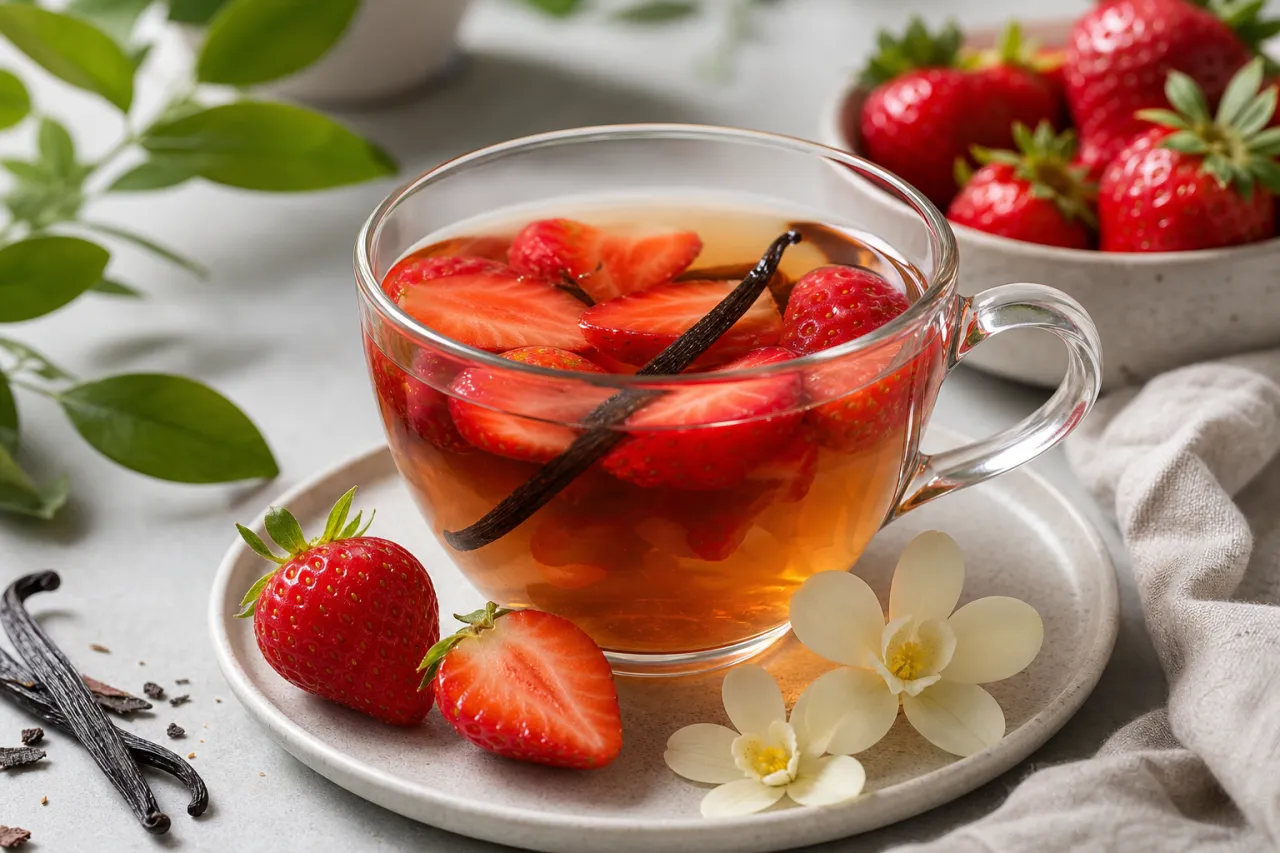 Erdbeer-Vanille Tee: Sommerliches Aroma in jeder Tasse