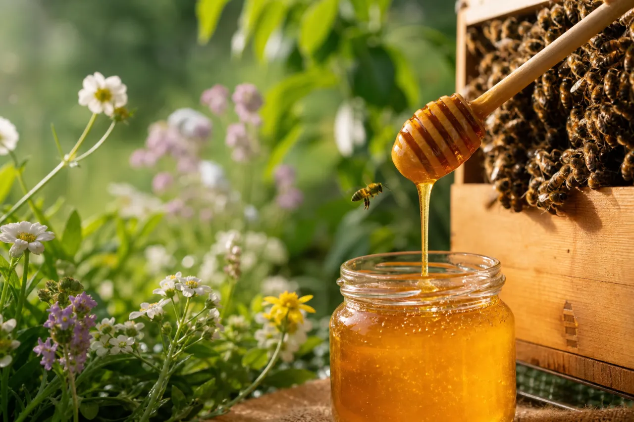 Honig und Bienen schützen die Umwelt