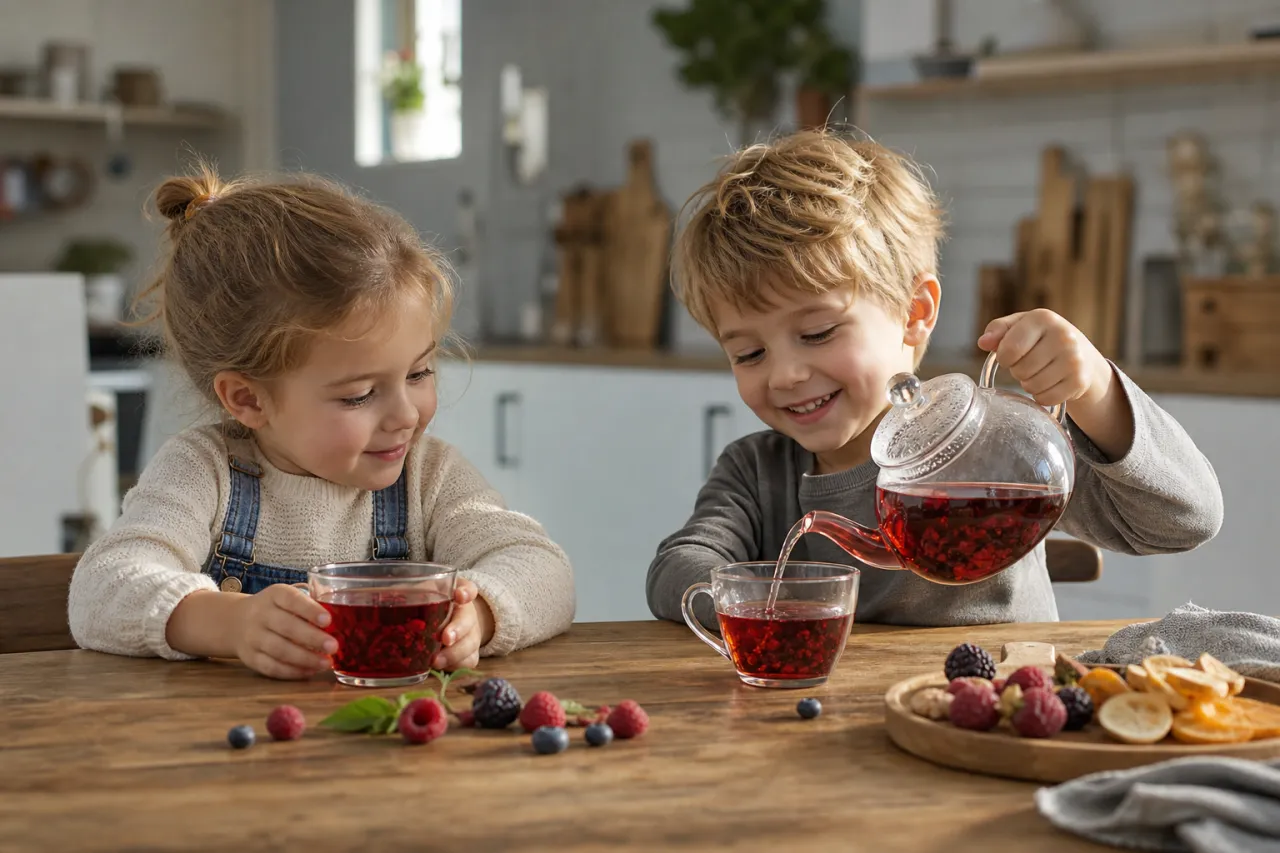 Kinder und Früchtetee richtig kombinieren